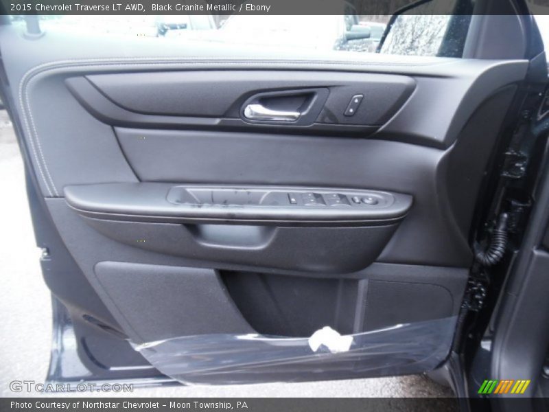 Black Granite Metallic / Ebony 2015 Chevrolet Traverse LT AWD