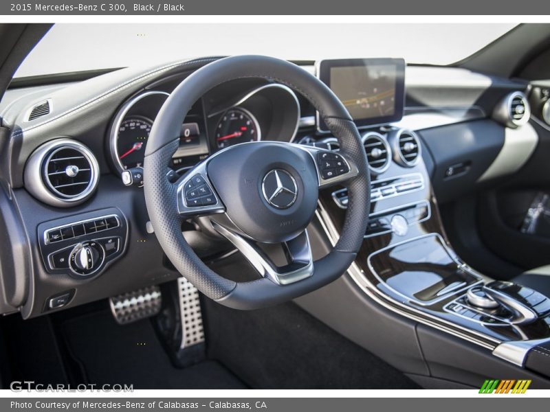 Black / Black 2015 Mercedes-Benz C 300