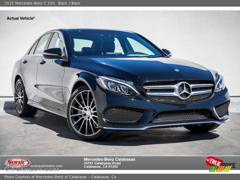 Black / Black 2015 Mercedes-Benz C 300