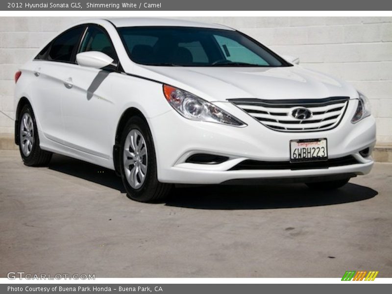 Shimmering White / Camel 2012 Hyundai Sonata GLS
