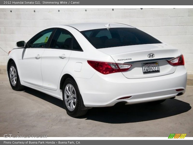 Shimmering White / Camel 2012 Hyundai Sonata GLS
