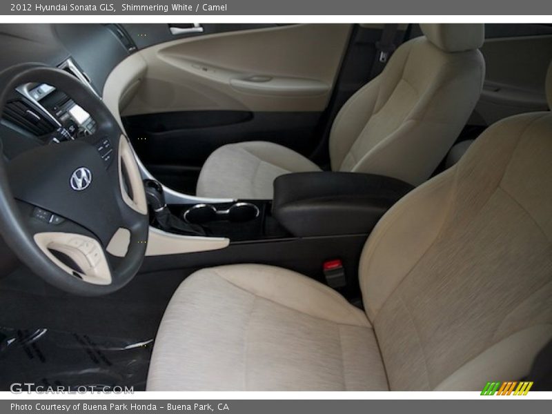 Shimmering White / Camel 2012 Hyundai Sonata GLS