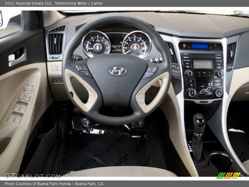 Shimmering White / Camel 2012 Hyundai Sonata GLS
