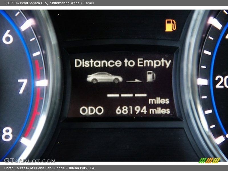 Shimmering White / Camel 2012 Hyundai Sonata GLS
