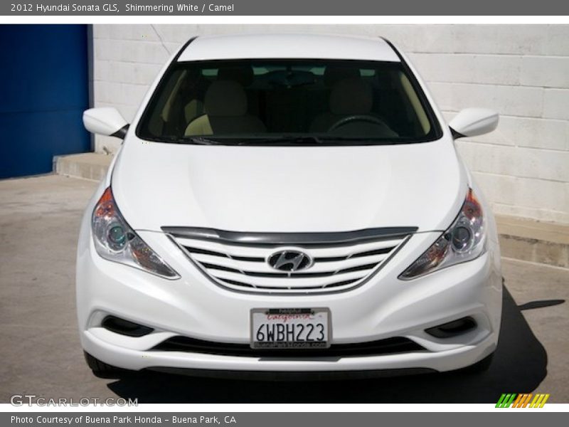 Shimmering White / Camel 2012 Hyundai Sonata GLS