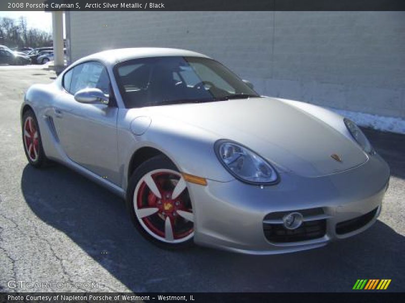 Arctic Silver Metallic / Black 2008 Porsche Cayman S