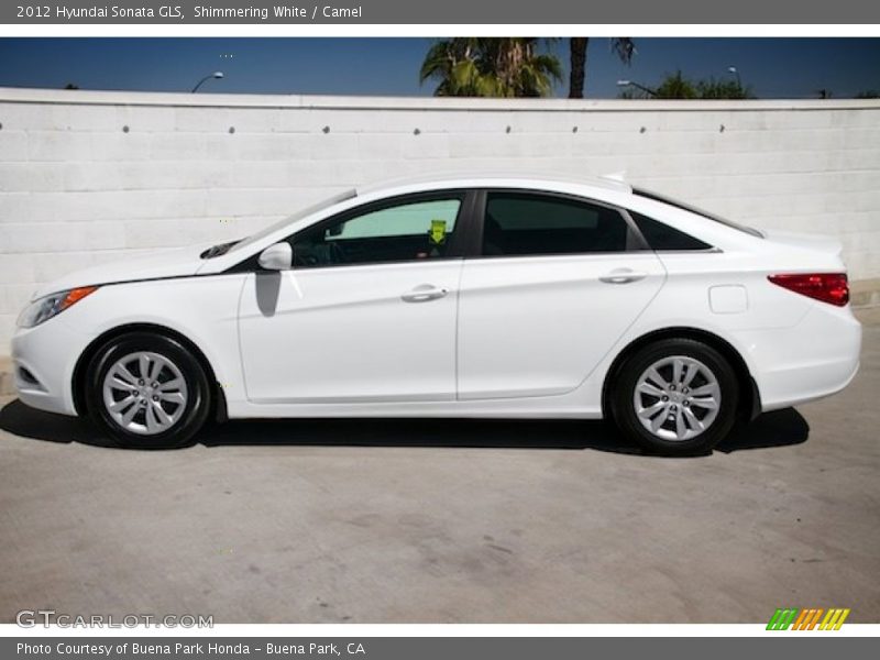 Shimmering White / Camel 2012 Hyundai Sonata GLS