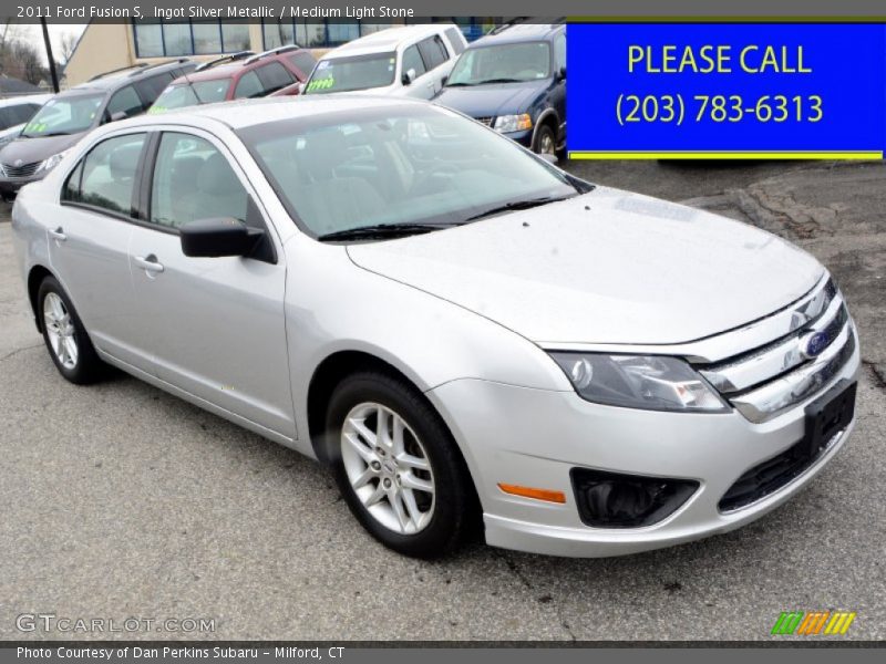 Ingot Silver Metallic / Medium Light Stone 2011 Ford Fusion S