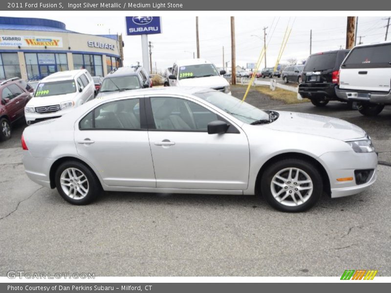 Ingot Silver Metallic / Medium Light Stone 2011 Ford Fusion S