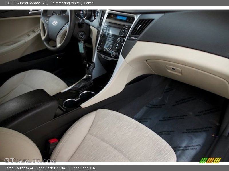 Shimmering White / Camel 2012 Hyundai Sonata GLS