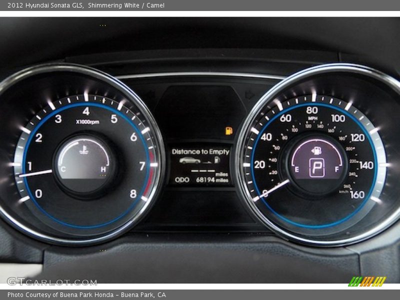 Shimmering White / Camel 2012 Hyundai Sonata GLS