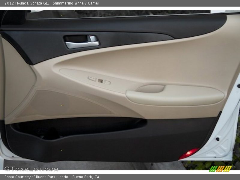 Shimmering White / Camel 2012 Hyundai Sonata GLS