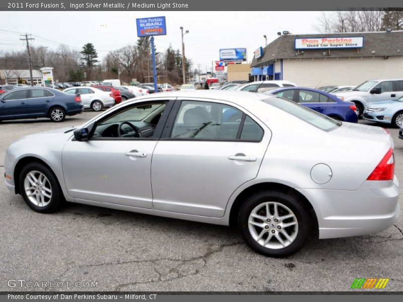 Ingot Silver Metallic / Medium Light Stone 2011 Ford Fusion S