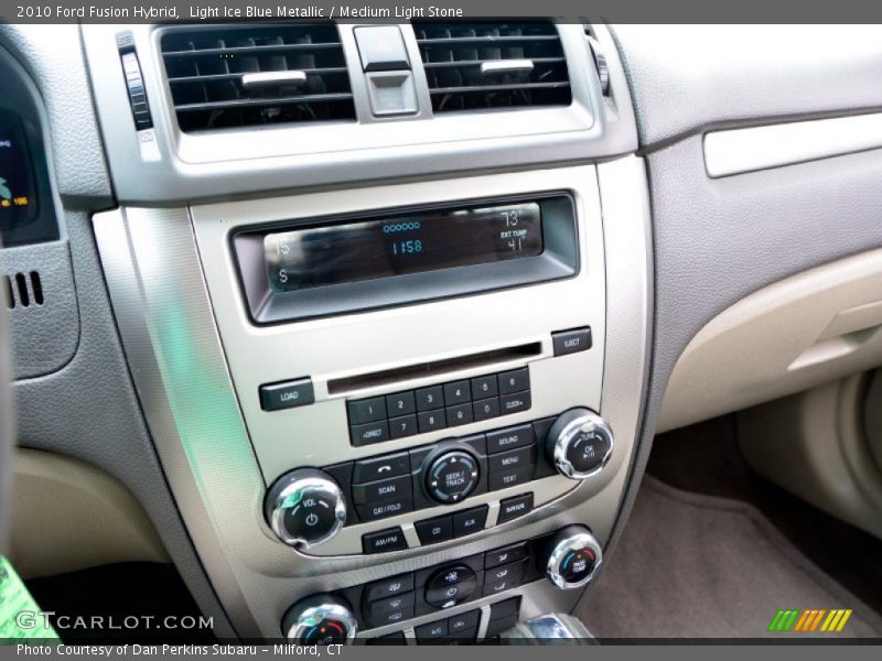 Light Ice Blue Metallic / Medium Light Stone 2010 Ford Fusion Hybrid