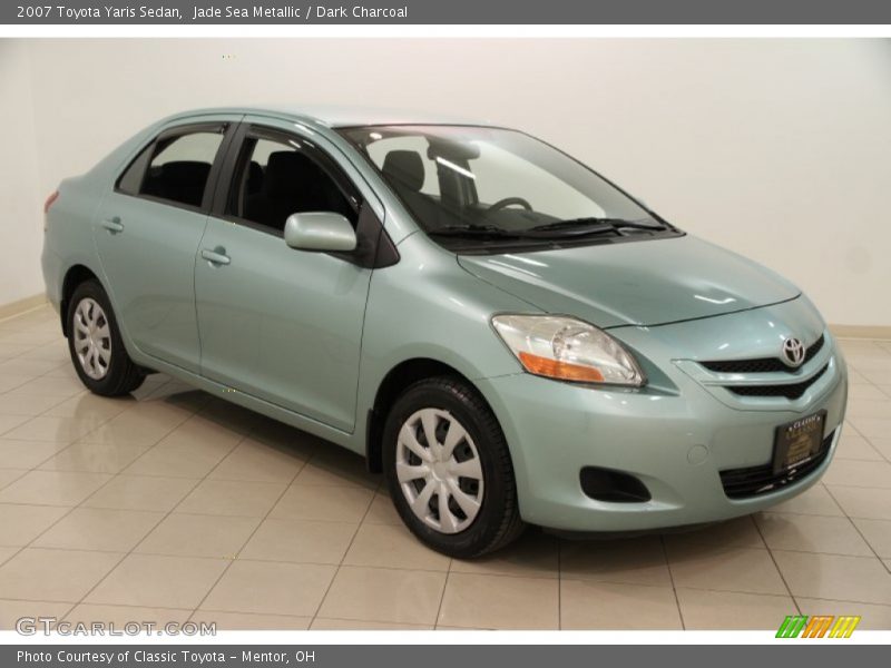 Jade Sea Metallic / Dark Charcoal 2007 Toyota Yaris Sedan