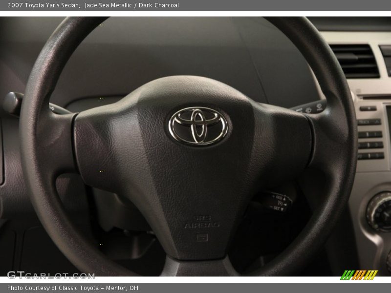 Jade Sea Metallic / Dark Charcoal 2007 Toyota Yaris Sedan