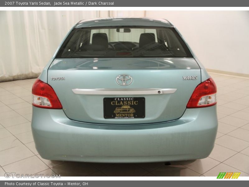 Jade Sea Metallic / Dark Charcoal 2007 Toyota Yaris Sedan