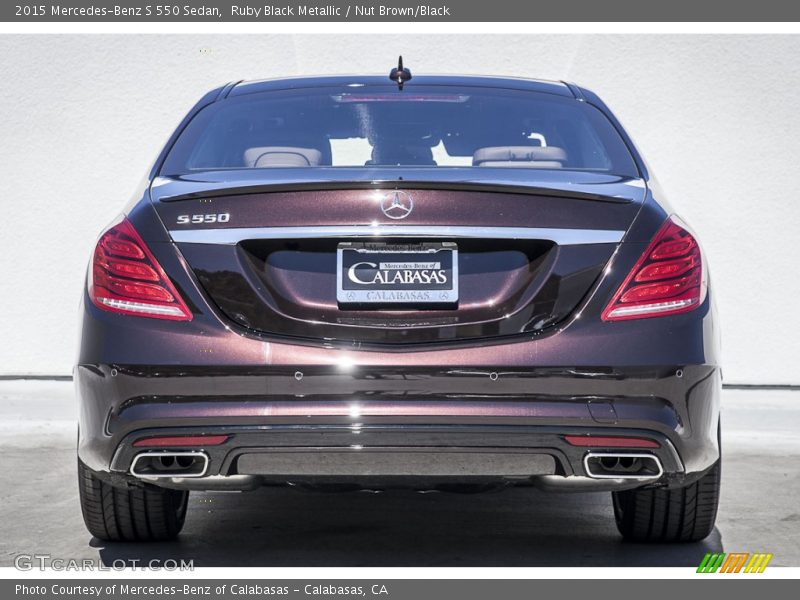 Ruby Black Metallic / Nut Brown/Black 2015 Mercedes-Benz S 550 Sedan