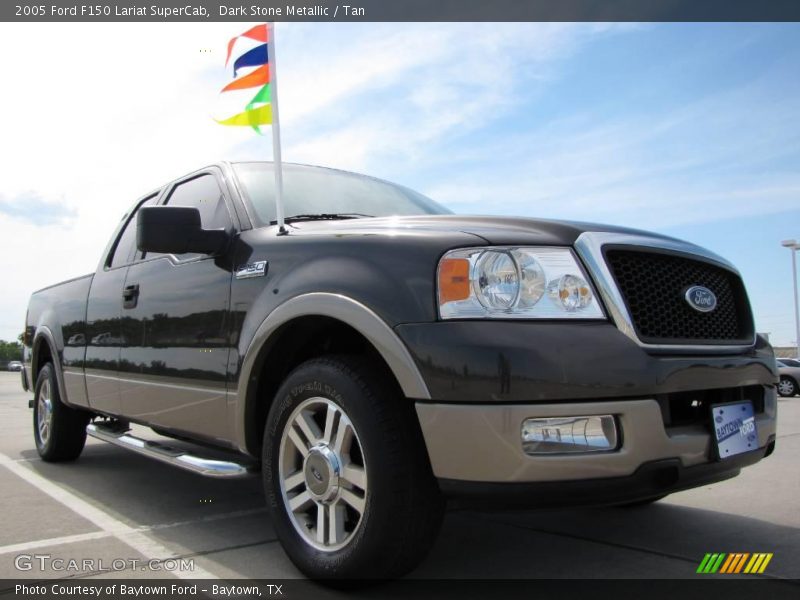 Dark Stone Metallic / Tan 2005 Ford F150 Lariat SuperCab