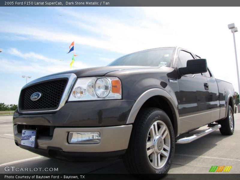 Dark Stone Metallic / Tan 2005 Ford F150 Lariat SuperCab