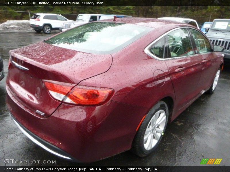 Velvet Red Pearl / Black/Linen 2015 Chrysler 200 Limited