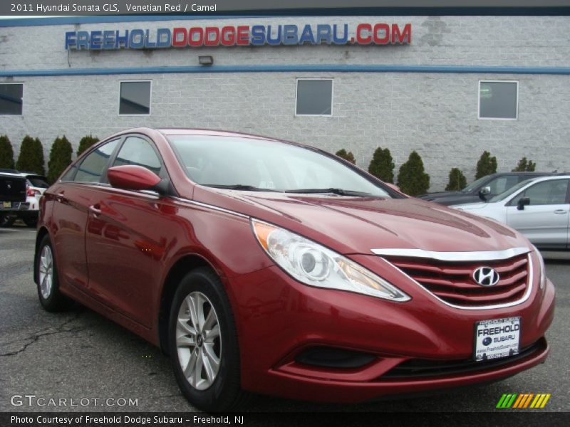 Venetian Red / Camel 2011 Hyundai Sonata GLS