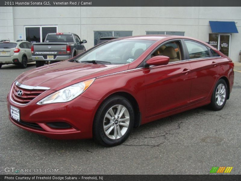 Venetian Red / Camel 2011 Hyundai Sonata GLS