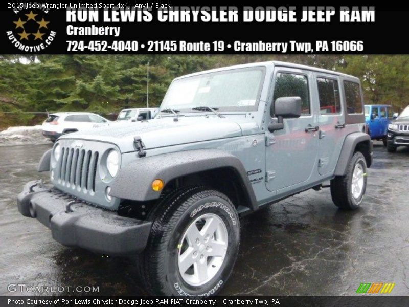 Anvil / Black 2015 Jeep Wrangler Unlimited Sport 4x4
