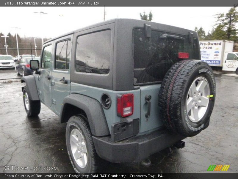 Anvil / Black 2015 Jeep Wrangler Unlimited Sport 4x4
