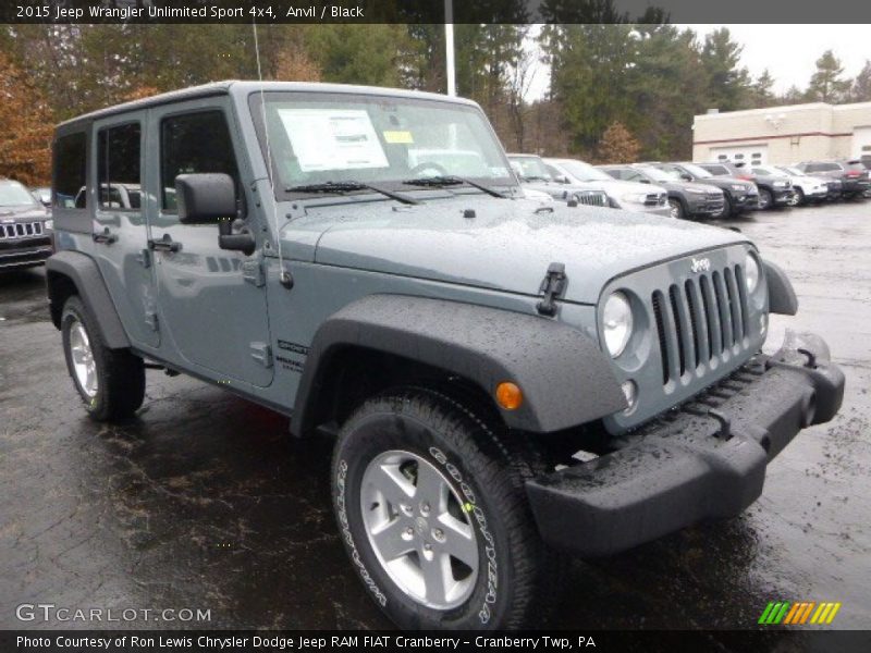 Anvil / Black 2015 Jeep Wrangler Unlimited Sport 4x4