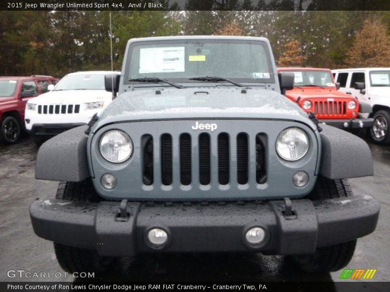 Anvil / Black 2015 Jeep Wrangler Unlimited Sport 4x4
