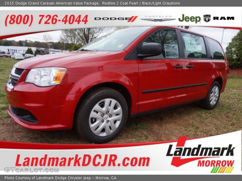Redline 2 Coat Pearl / Black/Light Graystone 2015 Dodge Grand Caravan American Value Package