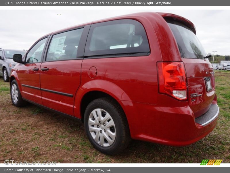 Redline 2 Coat Pearl / Black/Light Graystone 2015 Dodge Grand Caravan American Value Package