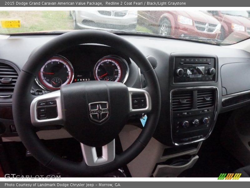 Redline 2 Coat Pearl / Black/Light Graystone 2015 Dodge Grand Caravan American Value Package