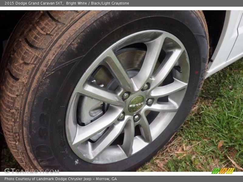 Bright White / Black/Light Graystone 2015 Dodge Grand Caravan SXT