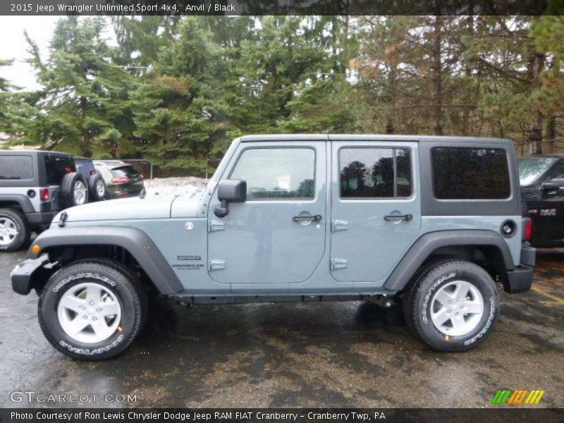 Anvil / Black 2015 Jeep Wrangler Unlimited Sport 4x4
