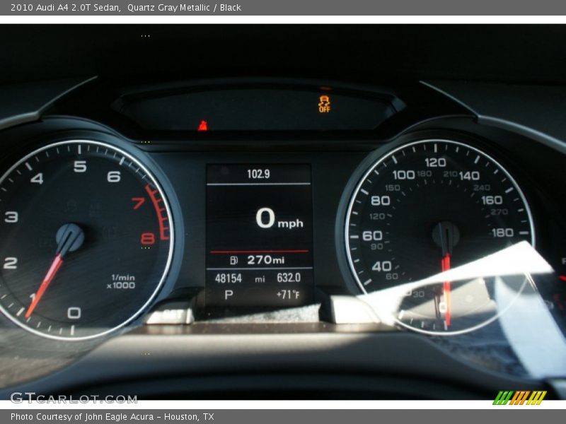 Quartz Gray Metallic / Black 2010 Audi A4 2.0T Sedan