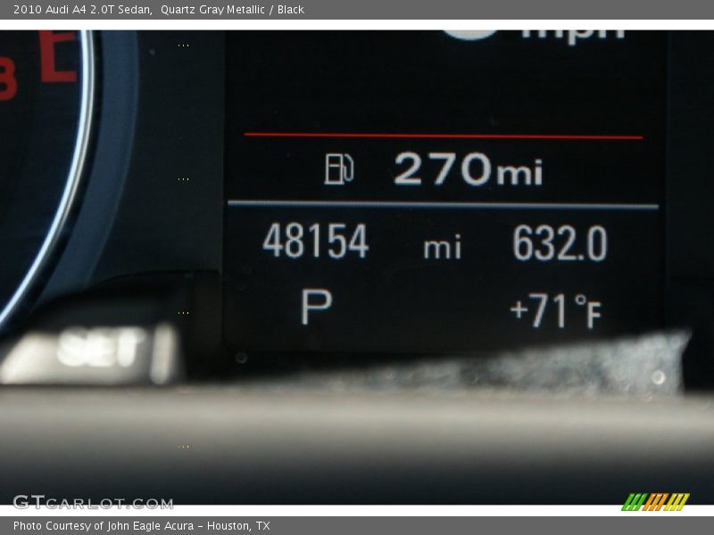 Quartz Gray Metallic / Black 2010 Audi A4 2.0T Sedan