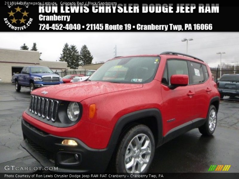 Colorado Red / Black/Sandstorm 2015 Jeep Renegade Latitude