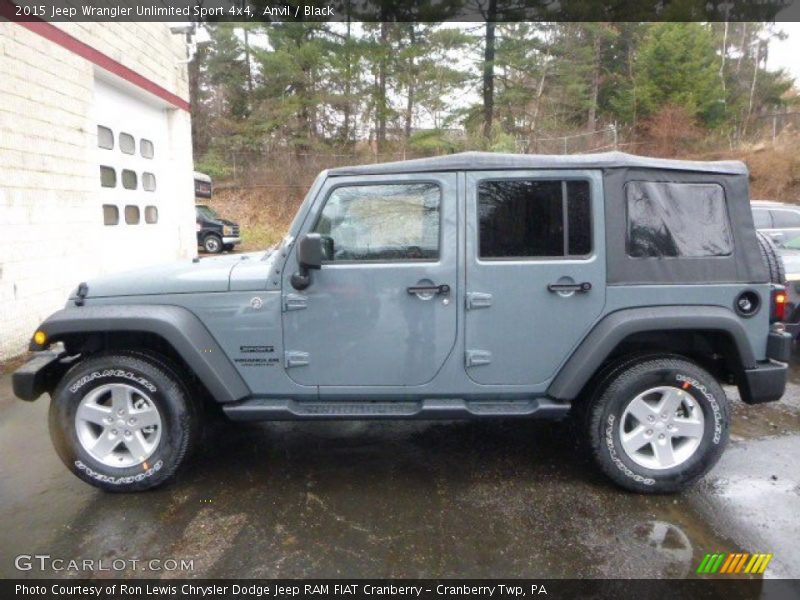 Anvil / Black 2015 Jeep Wrangler Unlimited Sport 4x4