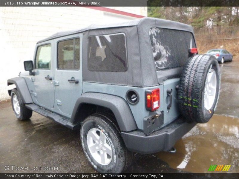 Anvil / Black 2015 Jeep Wrangler Unlimited Sport 4x4