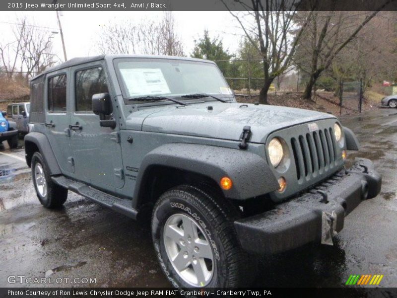 Anvil / Black 2015 Jeep Wrangler Unlimited Sport 4x4