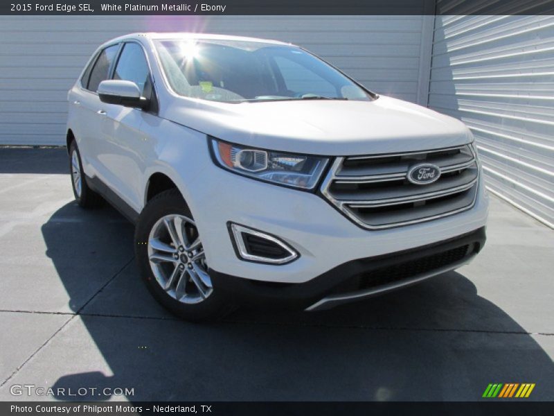 White Platinum Metallic / Ebony 2015 Ford Edge SEL