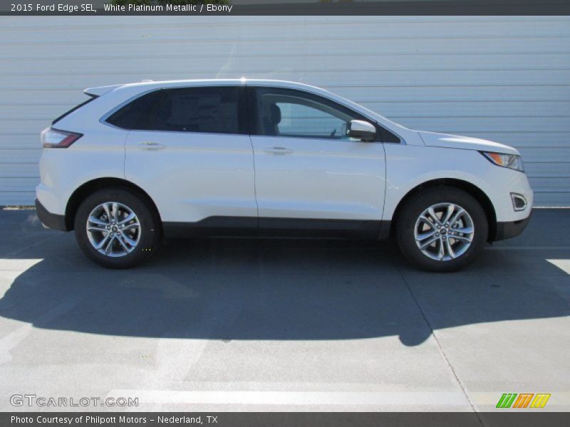 White Platinum Metallic / Ebony 2015 Ford Edge SEL