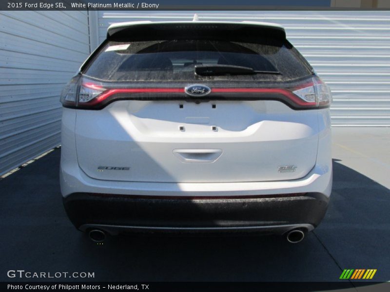 White Platinum Metallic / Ebony 2015 Ford Edge SEL