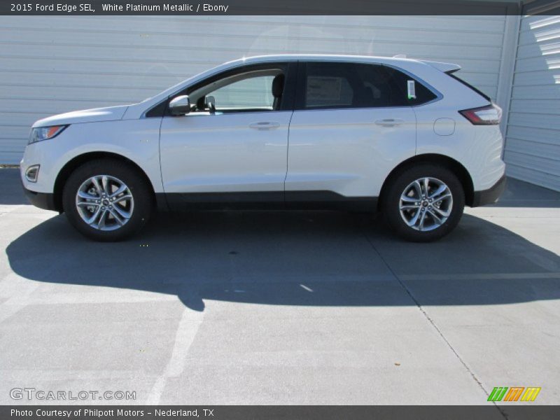 White Platinum Metallic / Ebony 2015 Ford Edge SEL