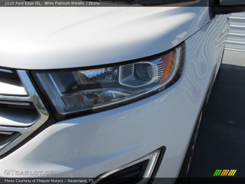 White Platinum Metallic / Ebony 2015 Ford Edge SEL