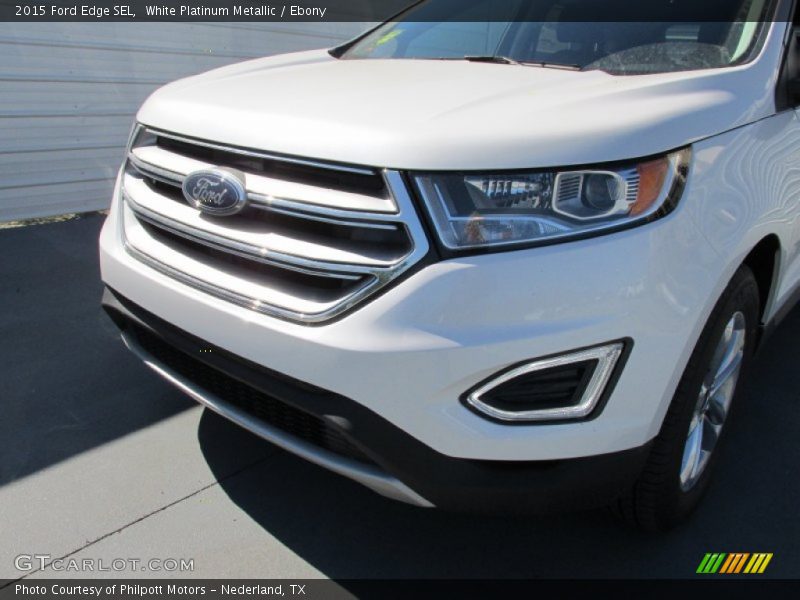 White Platinum Metallic / Ebony 2015 Ford Edge SEL