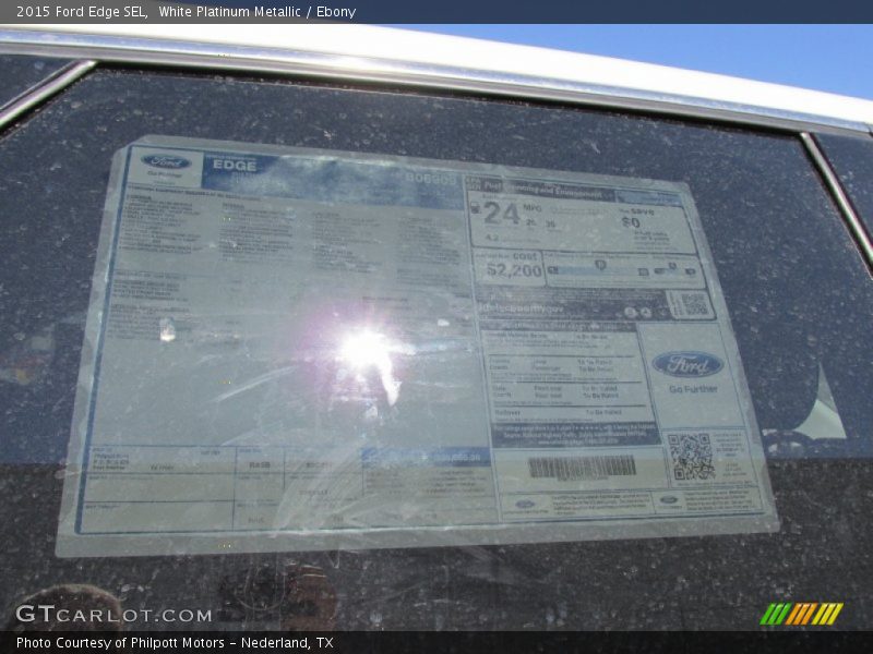  2015 Edge SEL Window Sticker