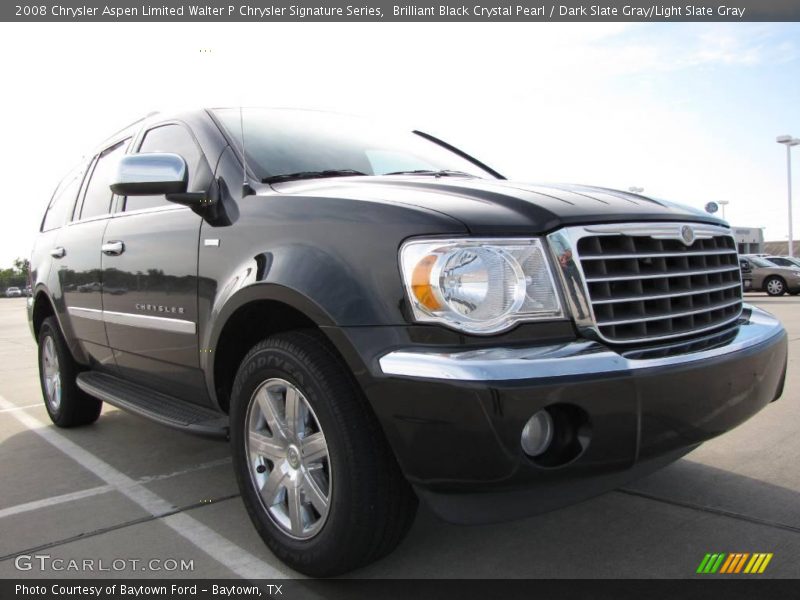 Brilliant Black Crystal Pearl / Dark Slate Gray/Light Slate Gray 2008 Chrysler Aspen Limited Walter P Chrysler Signature Series